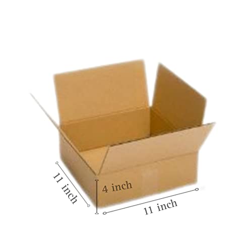 Image of Porpoise 11 x 11 x 4 Inch Corrugated Cardboard Boxes 5 Ply Pack of 10 for Shipping Packaging Storage Carton Box (11 x 11 x 4 Inch 10pc)