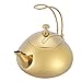 Metallic Gold Kettle Stainless Steel Tea Kettle, Classical 1. 5L Teapot Electric Teakettle with Removable Handle and Mesh Strainer Fast Water Heating Boiling Pot(gold)