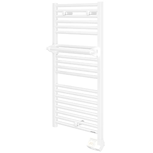 Atlantic, Radiateur sèche-serviettes électrique 2012 digital étroit 0300W blanc, équipé d'un boîtier de commande digital et d'une barre de portage...