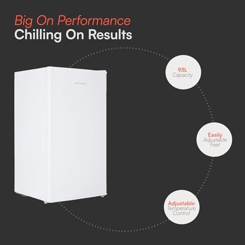 Cookology 93L Freestanding White Under-Counter Fridge with Chiller - Image 3