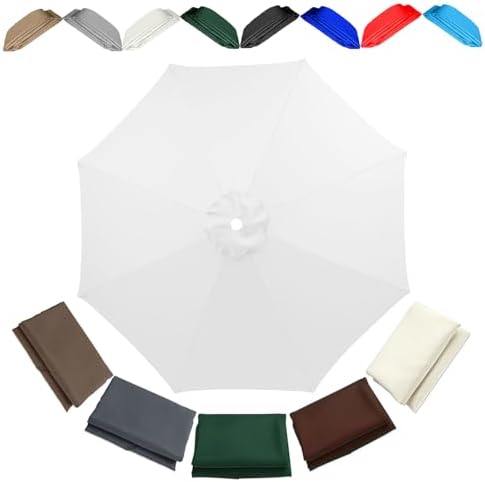 13ft Patio Umbrella Replacement Canopy - Durable 8 Rib Fabric Canopy for Outdoor Umbrellas, Weather-Resistant Garden Umbrella Cover, Easy Installation