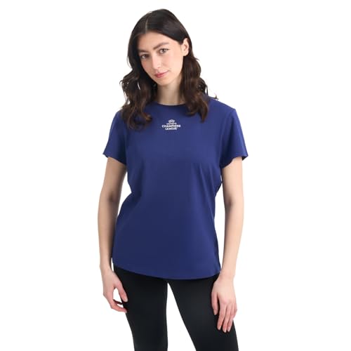 UEFA Womens Champions League T-Shirt - Extra Large, Navy, UWCL, Officially Licensed Merchandise, Crewneck, 100% Cotton, Great Football Gift Idea