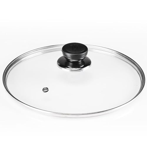 Tempered Glass Pot Cover 7.8 Inch Griddle Lid with Insulated Handle for Cheese Melting Dome Steaming Cooking at Home and Outdoors (20cm)