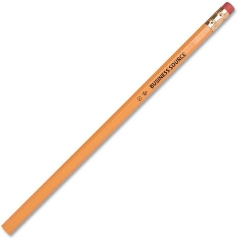 Business Source Unsharpened Woodcase No. 2 Pencils - Pack of 12 (37507), Yellow image 3