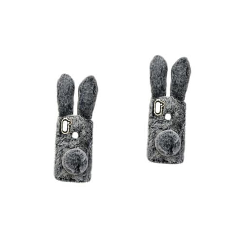 Coque de téléphone peluche lapin UKCOCO pour protection douce - 3