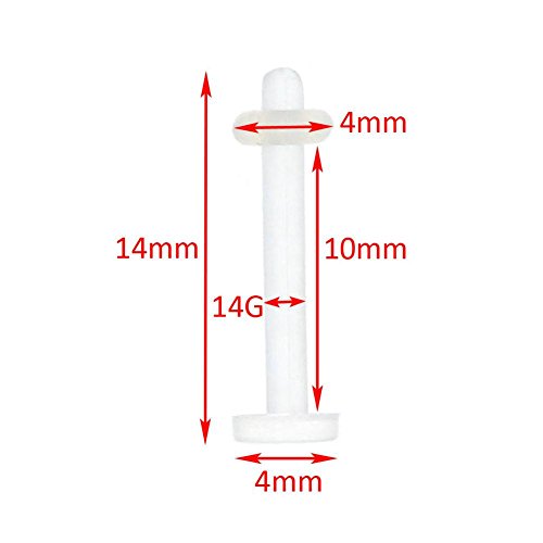 Oasis Plus 10pcs 14G Clear Flexible Bioplast Retainer Lip Studs Monroe Labret Belly Rings Snake Bites Eyes Piercing2