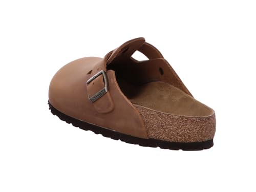 Image of Birkenstock Boston Bs Men's Large Elegant Pin Buckle Clog Sandals (Cognac, US 10 /10.5F & 8 /8.5M)