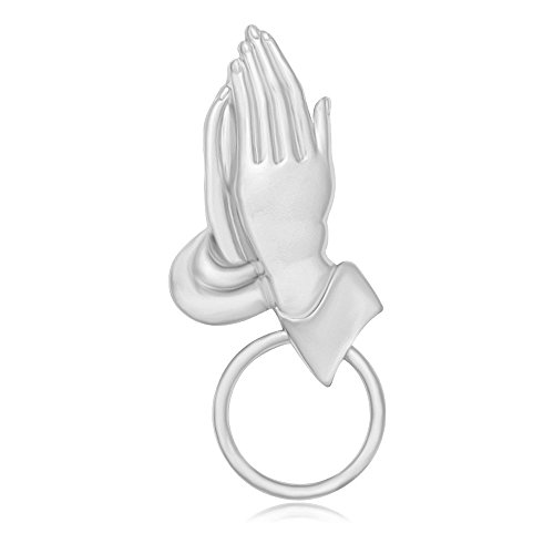 Image of Christian Jewelry Praying Hands Magnetic Badge Eyeglass Holder Brooch Hand Brooch