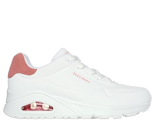 Image of Skechers Women's Uno-pop Back, White /Coral, 6