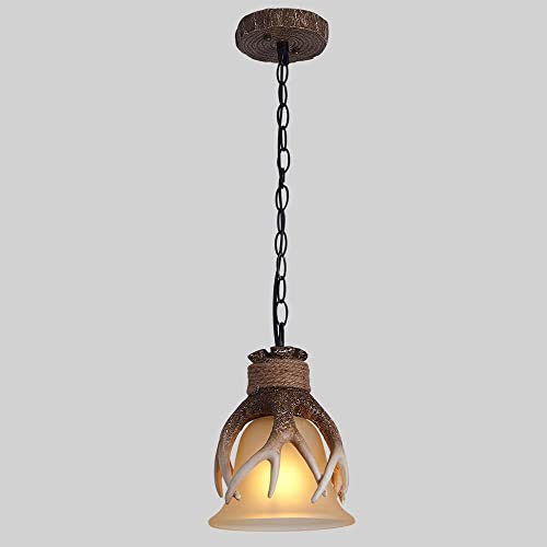 Suspension en verre d'exception style bois de cerf et douille E27
