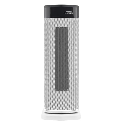 Morphy Richards HeatFlux Digital Ceramic Tower Fan Heater 2000W, Remote Control, Compact, 20m2 Coverage, Oscillation, Timer Function, Auto Switch off, Touch Panel Design, Low Noise, White, 825401