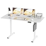 Furniwell Electric Height Adjustable Standing Desk Large Sit Stand up Desk Home Office Computer Desk