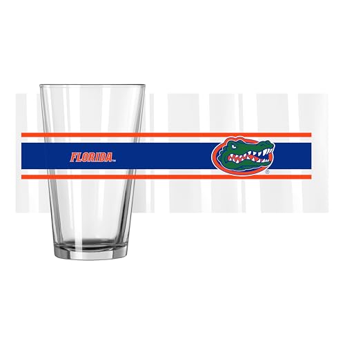 Image of Logo Brands NCAA 16 oz Pint Glass - Durable Glass With Bold Team Color- Chip-Resistant Rim Drinkware For Fans, Tailgates, Home Bars & Everyday Use