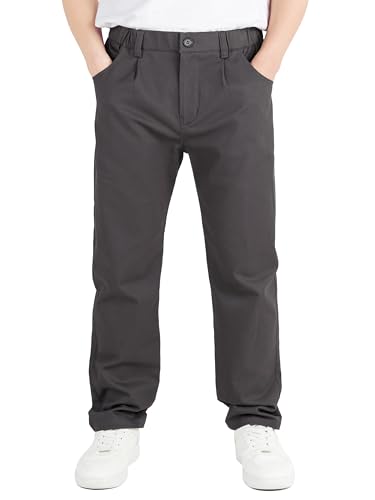 CAMLAKEE Kinder Chinohose Jungen Chino Stoff Hose mit Gummizug...