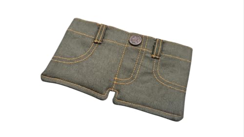 Image of Men's Denim Wallet - Slim Bifold Mini Jeans Style Fabric Wallet with Pocket | Lightweight Compact Card Holder & Cash Organizer | Casual Blue for Men Unisex (Military Green)