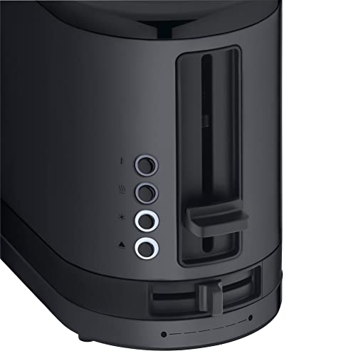 Foto von WMF Küchenminis Langschlitztoaster 2 Scheiben mit Brötchenaufsatz, Toaster schmal, XXL, Bagel-Funktion, 7 Bräunungsstufen, 900W, Toaster edelstahl matt, schwarz