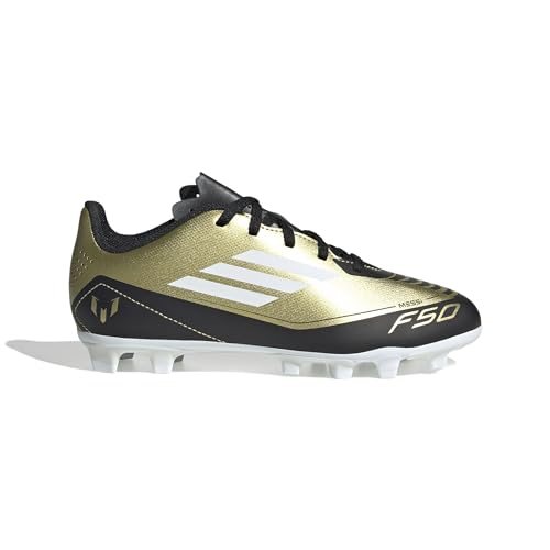 Adidas Unisex-Kids F50 Club Messi Flexible Ground, Gold Metallic/White/Black, 8K