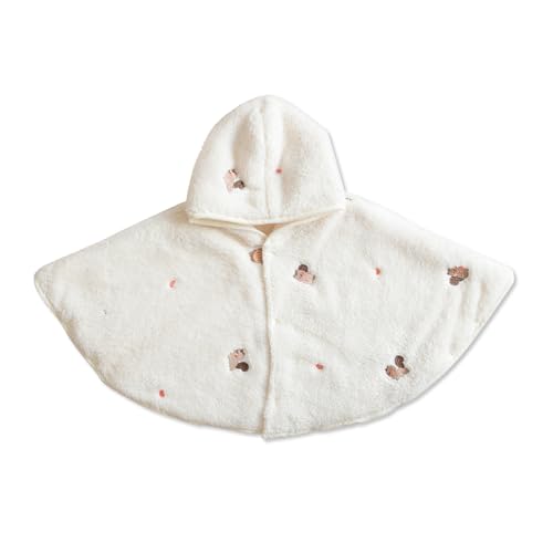 SONARIN Caliente Capa con Capucha para Bebé,Lindo Recien Nacido Poncho Abrigo Chaqueta Gruesa Niños Pequeños Traje de Invierno Ropa para Bebé Niñas Niños 1-3 Años(Ardilla)