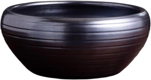 Ambety セラミック モダン 手作業 鉢 メダカ鉢 金魚鉢 睡蓮鉢 セラミック水耕植木鉢 亀水槽 水がめ 大型植木鉢 リビング ベランダ アイデア置物M17 (E)