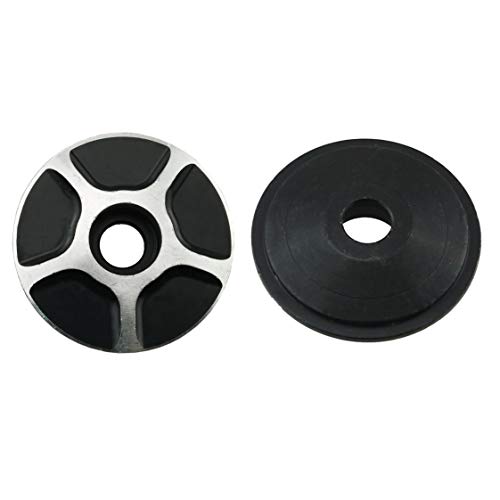 HJ Garden Bicycle Headset Top Cap Replacement Part Aluminum Threadless Bicycle Headset Cover Parts Replacement, Black - Thumbnail 2