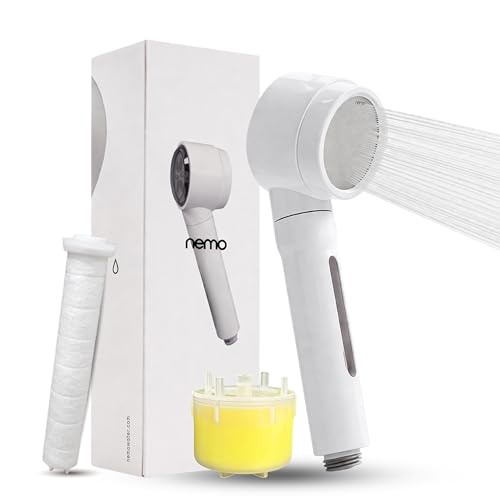 Image of NEMO Vitamin Hand Shower with Filter | Made in South Korea | Aromatherapy | Dual filtration for cleaner shower water, helps reduce residual chlorine and trap rust, heavy metals, larvae & microplastics