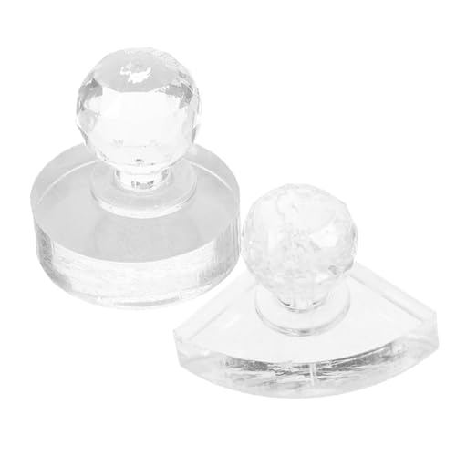 HONITANO 2 piezas Herramienta de Presión para Sombra de Ojos Sellos Redondos de Acrílico Transparente para Compactar y Reparar Polvos de Maquillaje