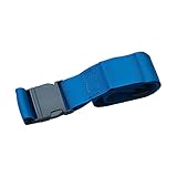 Connex Koffergurt - 2 m x 50 mm - Mit praktischem Schnellverschluss - Längenverstellbar - Auffälliges Blau - UV-beständig & farbecht - Aus Polypropylen / Kofferband / Gepäckgurt / DY270617