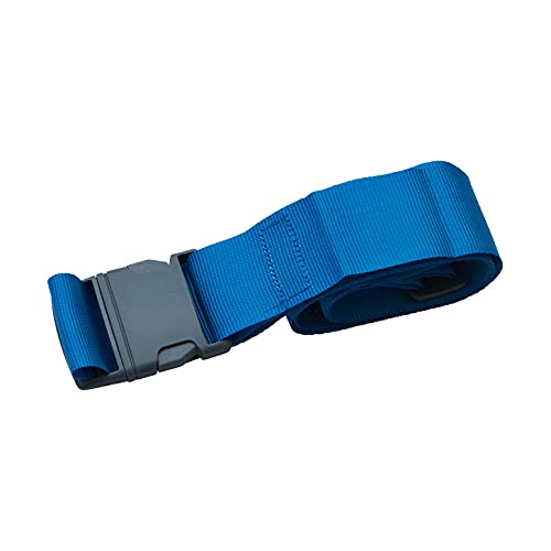 Connex Koffergurt - 2 m x 50 mm - Mit praktischem Schnellverschluss - Längenverstellbar - Auffälliges Blau - UV-beständig & farbecht - Aus Polypropylen / Kofferband / Gepäckgurt / DY270617 Cover