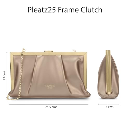Image of Lavie Luxe Women's Pleatz25 Framed Clutch | Ladies purse | Gift For Women