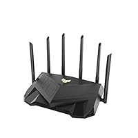 ASUS TUF-AX5400 Dual Band WiFi 6 Gaming Router with Dedicated Gaming Port, AiMesh, 5400 Mbps, OFDMA, MU-MIMO, 160 MHz Channels, Aura RGB Lightning