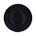 Christian Siriano New York Fedora Hat, Wool Felt Wide Brim Panama Fashion Hat with Faux Pebble Leather Belt Band, Black, One Size