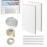 Planchas de espuma de material aislante, par de piezas laterales aislantes para aire acondicionado, accesorios aislantes para restaurante y hogar en temperaturas calientes e invierno