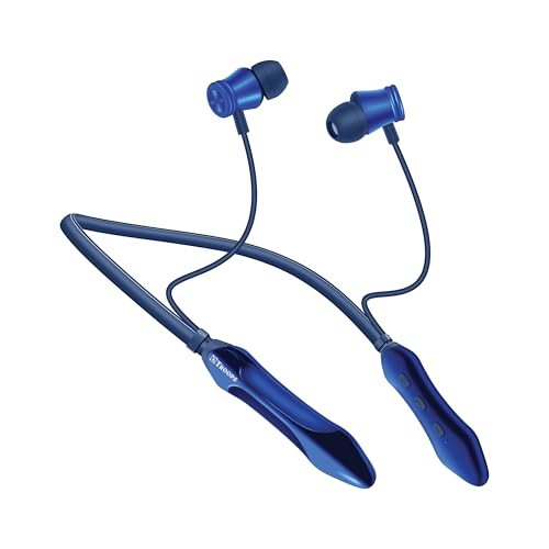 Image of TP TROOPS Bluetooth Wireless Neckband Headphones with 20+ Hours Playback, Magnetic On /Off, BT v5.4, Type-C Charging, Dual Pairing,10mm Driver, IPX4 Water Resistant - (Blue)