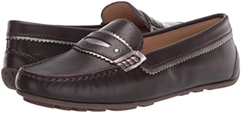 Driver Club USA Women's Leather Made in Brazil Luxury Jagged Penny Driving Style Loafer, Brown Nappa, 10.5 M US | Image 6