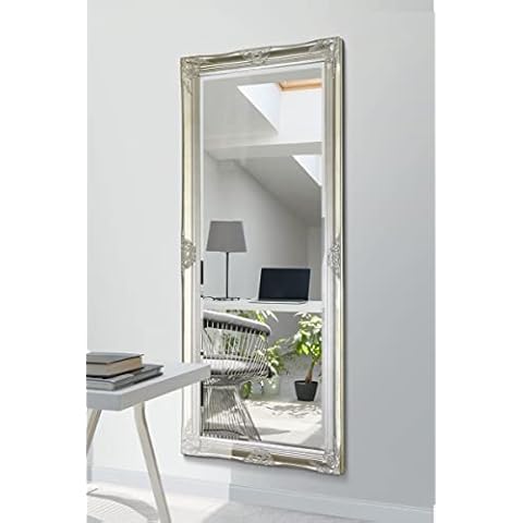 MirrorOutlet Large Silver Antique Shabby Chic Ornate Wall Mirror 5Ft6 X 2Ft6, 168cm X 76cm,XY050 Cover