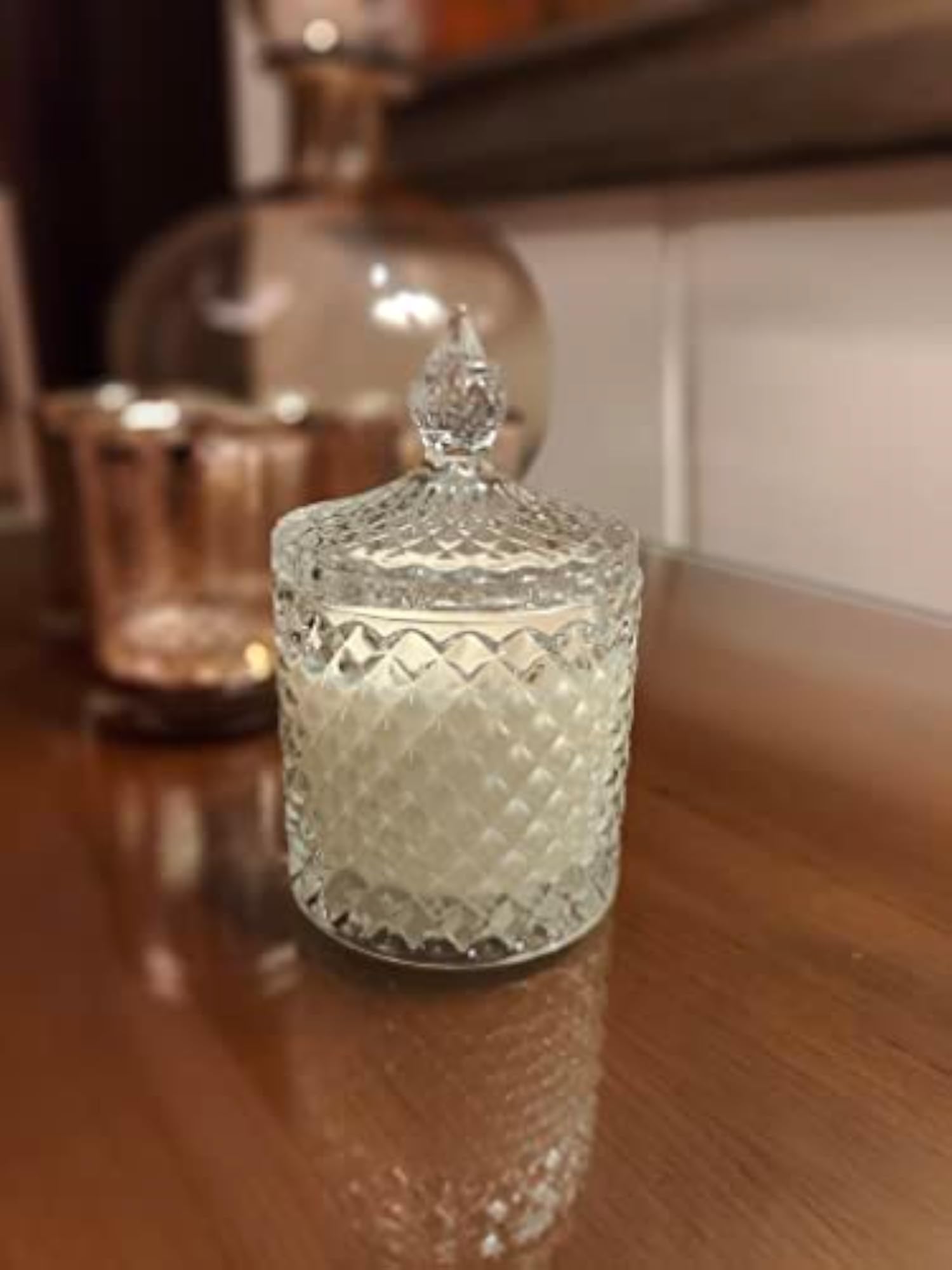 Bumbleberry Crystal Glass Jar Scented Candle Combo Set