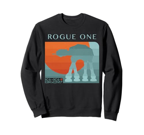 Sweatshirt Star Wars Rogue One AT-ACT Retro Sunset noir en coton