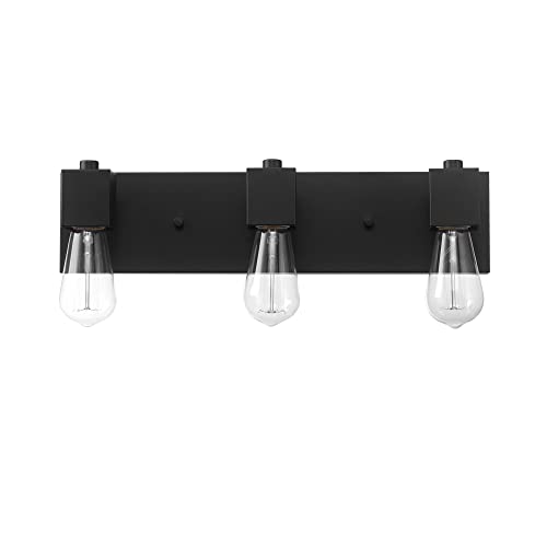 Image of Globe Electric 63000005 18 inch 3-Light Vanity Light, Matte Black