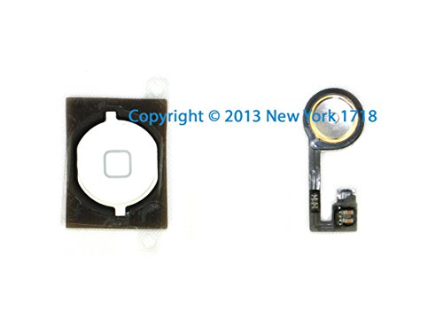 iPhone 4s Home Button and Flex Cable (White) - NY1719