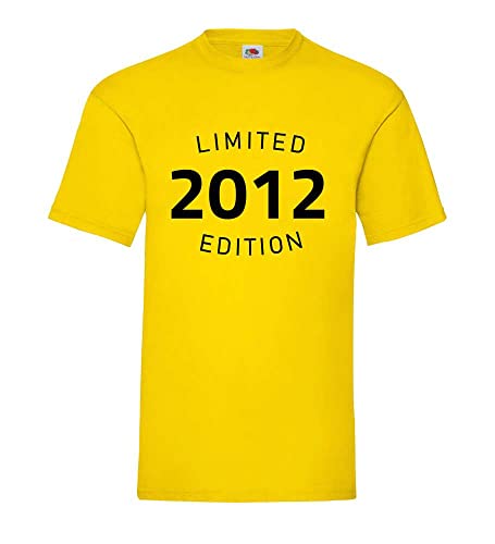 T-shirt pour homme grande taille jaune 3XL vêtement vintage de collection 2012