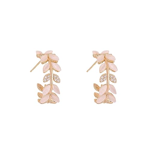 Boucles d'oreilles pendantes feuille argent, le cadeau idéal pour femme