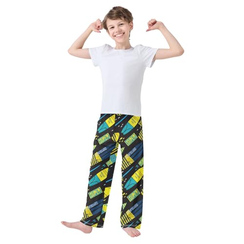 ZZKKO Bright Surf Desks Boys Pants for Kids Jogger Pants with Pockets S-XL2
