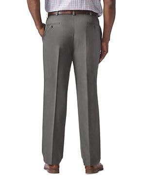 Image of Haggar Men's Cool 18 Pro Classic Fit Flat Front Casual Stretch Performance Golf Pant - Regular and Big & Tall