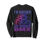 i d rather be riding bmx retro mountain bike son mtb kids felpa