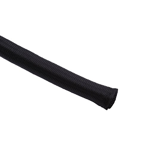 Cordón Elástico Negro de 5 Mm 10m, Fácil de Cortar y Atar, Buena Abrasión, Cordón Fibra Polipropileno para Carpas, Paraguas Playa, Bolsos para Manos (10 mm 10m)