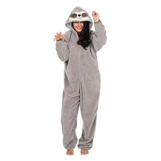 CityComfort Onesies för kvinnor supermjuk cosplay vuxna flickor pojkar onesie damer fleece myskläder onesie pyjamas gåva, BEIgE, L