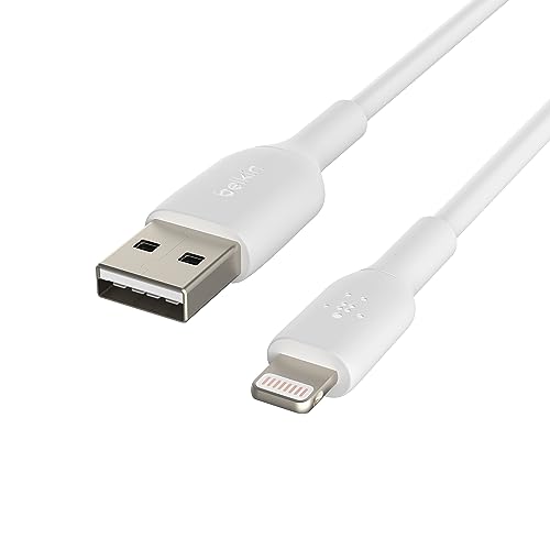 Belkin BoostCharge Lightning Cable - 9.8ft/3M - MFi Certified Apple iPhone Charger USB to Lightning Cable - iPhone Cable - iPhone Charger Cord - Apple Charger - USB Phone Charger - White by Belkin - Image 3