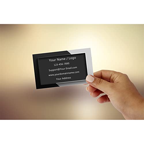 Custom Printed Business Cards with Your Logo Picture Text, Personalized Business Cards with 300gsm-Thick Waterproof Classic Matte Paper 100/200/500/1000 PCS - Thumbnail 3