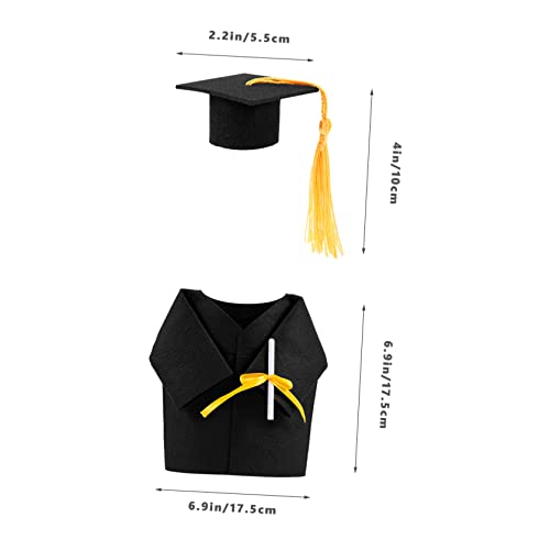 Mini chapeaux de graduation pour bouteille de vin : 20 ensembles festifs pour table de diplôme. - 5