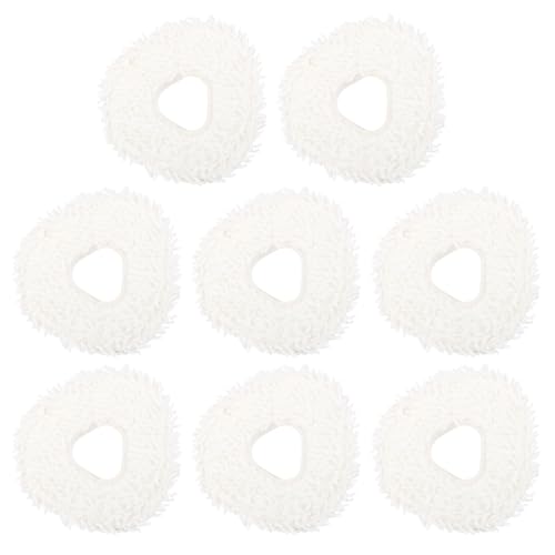 BOXOB 8stk Ersatz Wischpads für Narwal Freo Pro X Ultra/Freo Z Ultra / T10 / J3 / J4, Hochwertige Waschbare und Wiederverwendbare Mikrofaser Mopptücher Roboter-Staubsauger-Zubehör (Weiß)